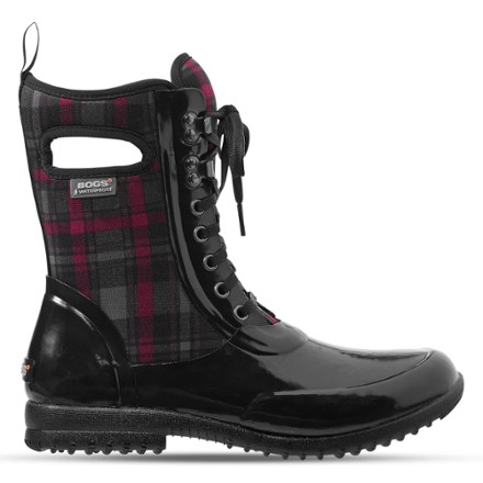 women's plaid rain boots