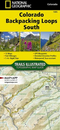 National Geographic Colorado Backpacking Loops South Topographic Map Guide 0