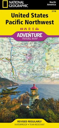 National Geographic United States Pacific Northwest Adventure Map 0