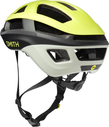 Smith Trace MIPS High-Viz Bike Helmet Back view (Matte Neon Yellow Viz)