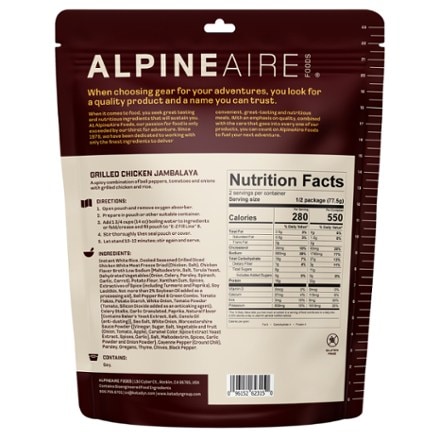 AlpineAire Foods Grilled Chicken Jambalaya - 2 Servings 1