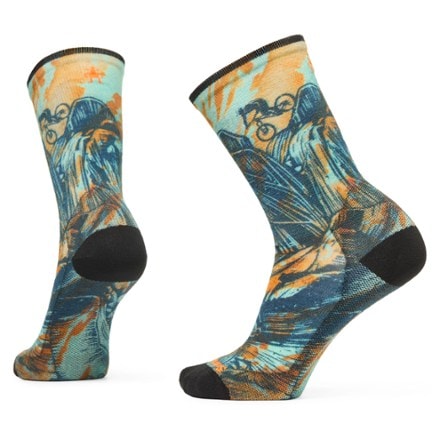 Smartwool Bike Zero Cushion Rugged Ride Print Crew Socks - Men's 0