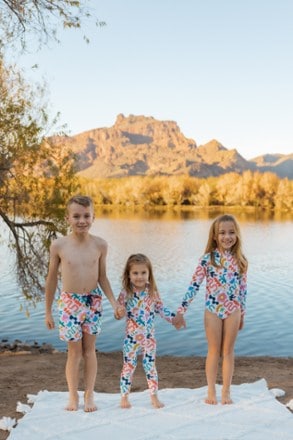 Lake Label Long Sleeve One-Piece Swimsuit - Kids' 6