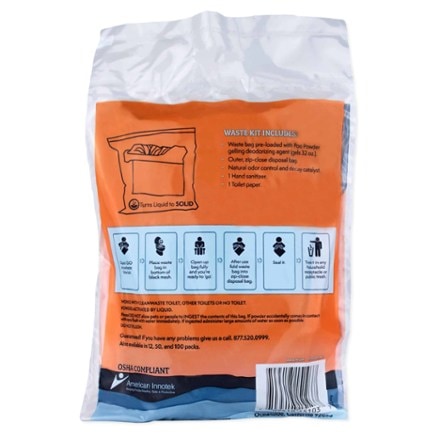 Cleanwaste The Original WAG BAG - GO Anywhere Toilet Kit Waste Bags - Package of 12 2