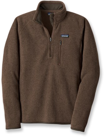 brown quarter zip sweatshirt