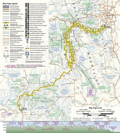 National Geographic Colorado Trail North: Monarch to Denver Topographic Map Guide 1