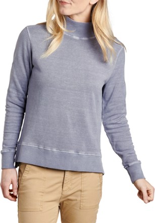 women's mock neck sweatshirt