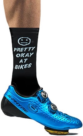 Ostroy Pretty Okay At Bikes Crew Socks 1