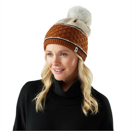 Smartwool Cable Knit Colorblock Pom Beanie 1