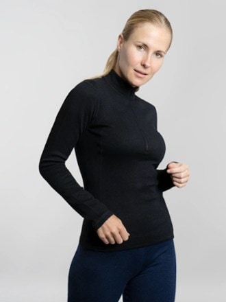 Arms of Andes 300 Lightweight Alpaca Wool Half-Zip Base Layer Top - Women's 2