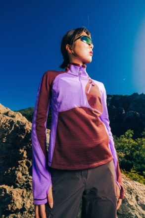 SENIQ Joytrek Grid Fleece Zip-Neck Pullover - Women's 6