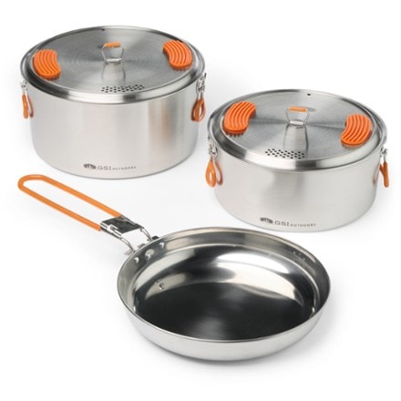 GSI Outdoors Glacier Stainless Base Camper Cookset - Medium 1