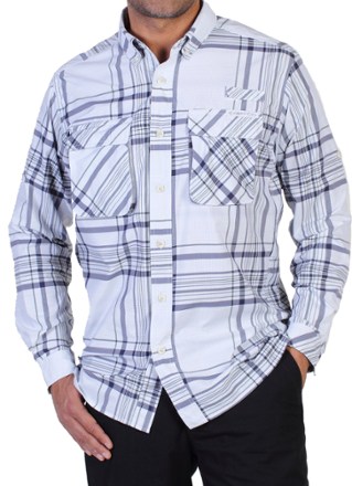 plaid shirt white collar