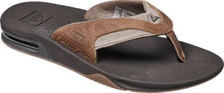 reef brown leather flip flops