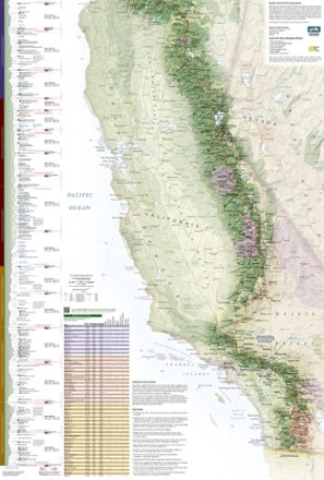 National Geographic Pacific Crest Trail Overview and Planning Map 2