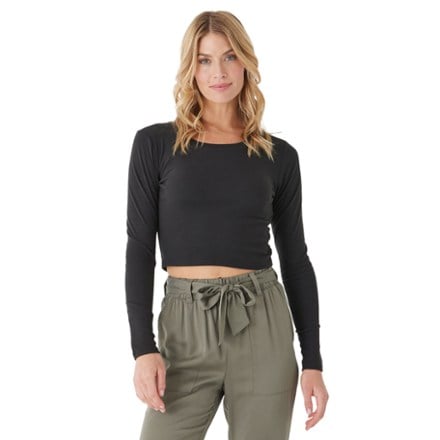 Threads 4 Thought Guadalupe Luxe Rib Long-Sleeve Crop T-Shirt - Women's 0