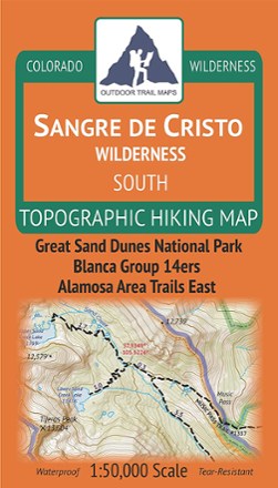 Outdoor Trail Maps Colorado Sangre de Cristo Wilderness South Map 0