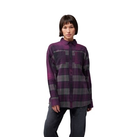 Fox Oversized Flannel Shirt - Women's 1