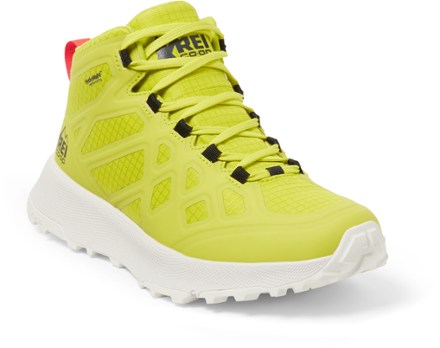 REI Co-op Flash TT Hiking Boots - Men's 3/4 view (Lime/White)