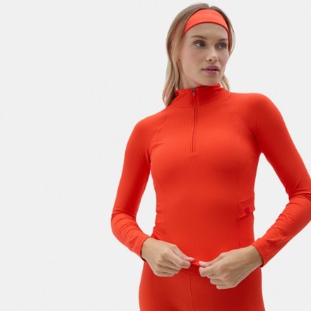 Halfdays Julie Ribbed Quarter-Zip Top - Women's 0