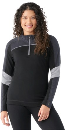 Smartwool Classic Thermal Merino Colorblock Quarter-Zip Base Layer Top - Women's 1