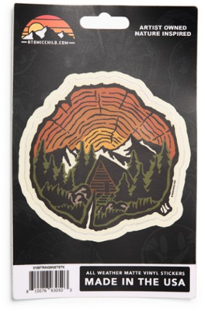 Atomicchild Tree Rings Sunset Sticker 1