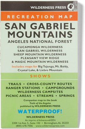 Wilderness Press San Gabriel Mountains Map - 6th Edition 0