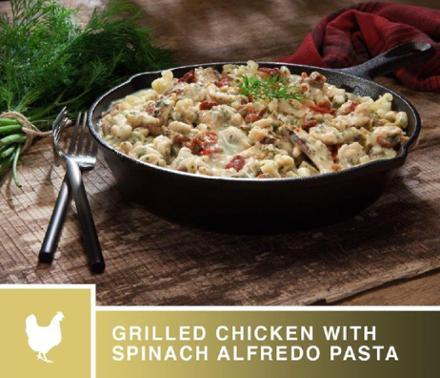 AlpineAire Foods Grilled Chicken with Spinach Alfredo Pasta - 2 Servings 2