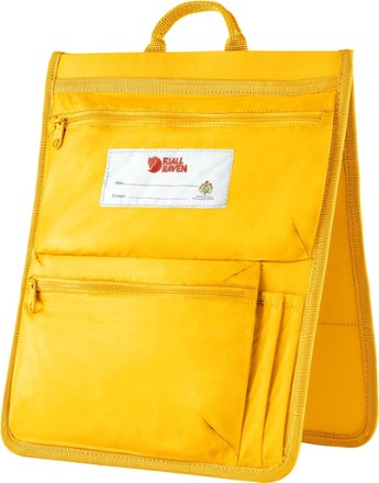 yellow kanken with stripes