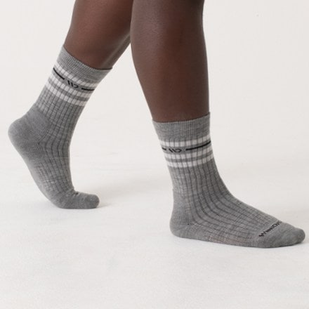 Wide Open Vintage Stripe Cushioned Crew Socks - Men's 7