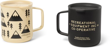 REI Co-op Forest Graphic Camp Mugs - Package of 2 Back view (Pirate Black)