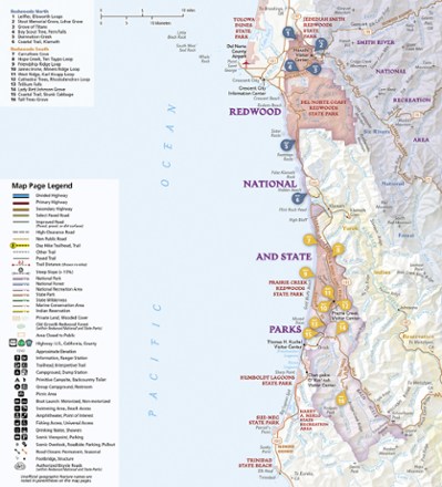 National Geographic Redwood National and State Parks Day Hikes Topographic Map Guide 1