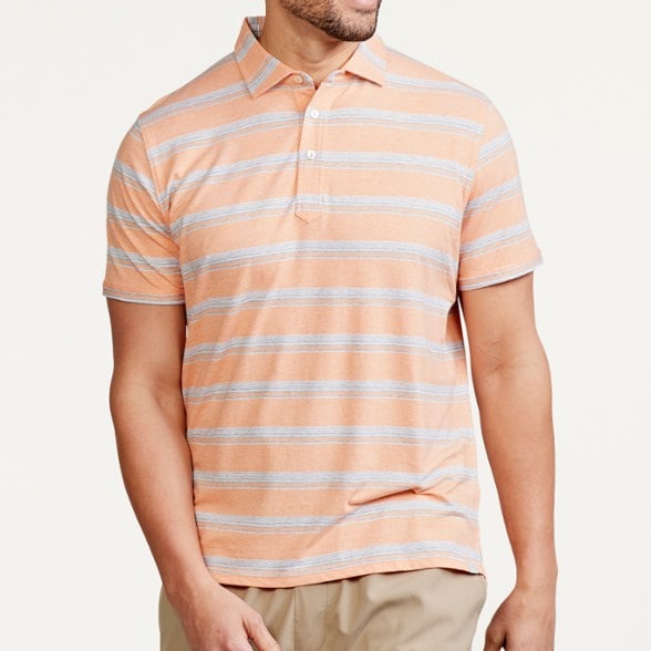 On Body Image of color Sunrise Heather Shore Stripe