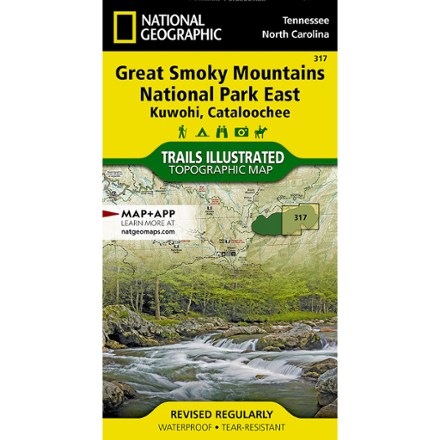 National Geographic Great Smoky Mountains National Park East Map 0