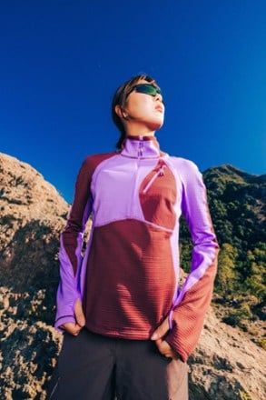 SENIQ Joytrek Grid Fleece Zip-Neck Pullover - Women's 9