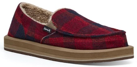 Sanuk Men's Vagabond ST Plaid Chill Fleece-Lined Slippers - Macy's