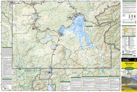 national geographic yellowstone national park trail map rei co op