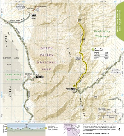 National Geographic Death Valley National Park Day Hikes Topographic Map Guide 2