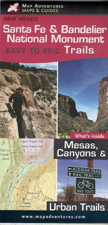 Map Adventures Santa Fe & Bandelier National Monument Trails Map 0