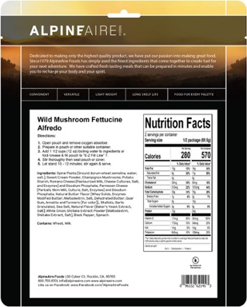 AlpineAire Foods Wild Mushroom Fettuccine Alfredo - 2 Servings 1