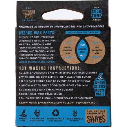 Spiral Wax Co. Wizard Wax Cold-Temp Snowboard Wax 2