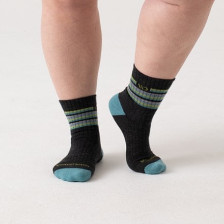 Wide Open Multi Stripe Cushioned Micro Crew Socks - Women's 1