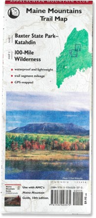 AMC Maine Mountains Trail Map - Baxter State Park - Katahdin - 100-Mile 