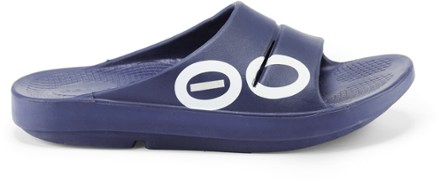 Blue Oofos Sandals