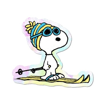 Apply Stickers Skier Snoopy Sticker 0