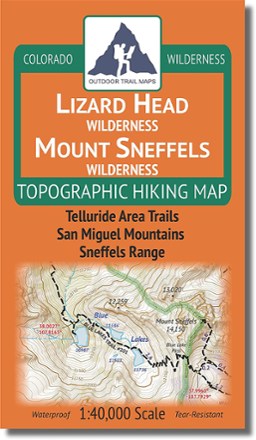 Outdoor Trail Maps Colorado Lizard Head/Mount Sneffels Wilderness Map 0