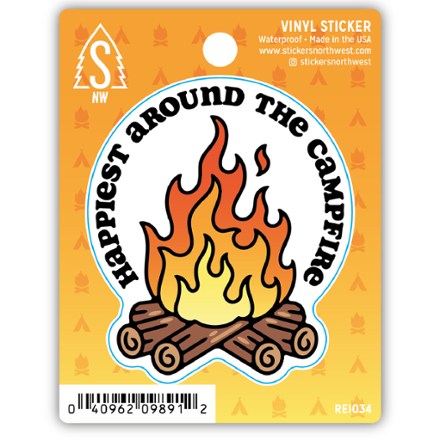 Stickers Northwest Happiest Around the Campfire 0