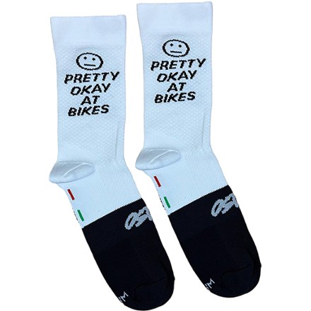 Ostroy Pretty Okay At Bikes Crew Socks 0