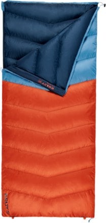 Orange sleeping outlet bag