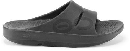 OOFOS OOahh Sport Slide Sandals Right view (Black/Matte)